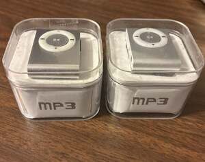 Set of 2 Generic Silver MP3 Multimedia Player USB Flash Disk Devices